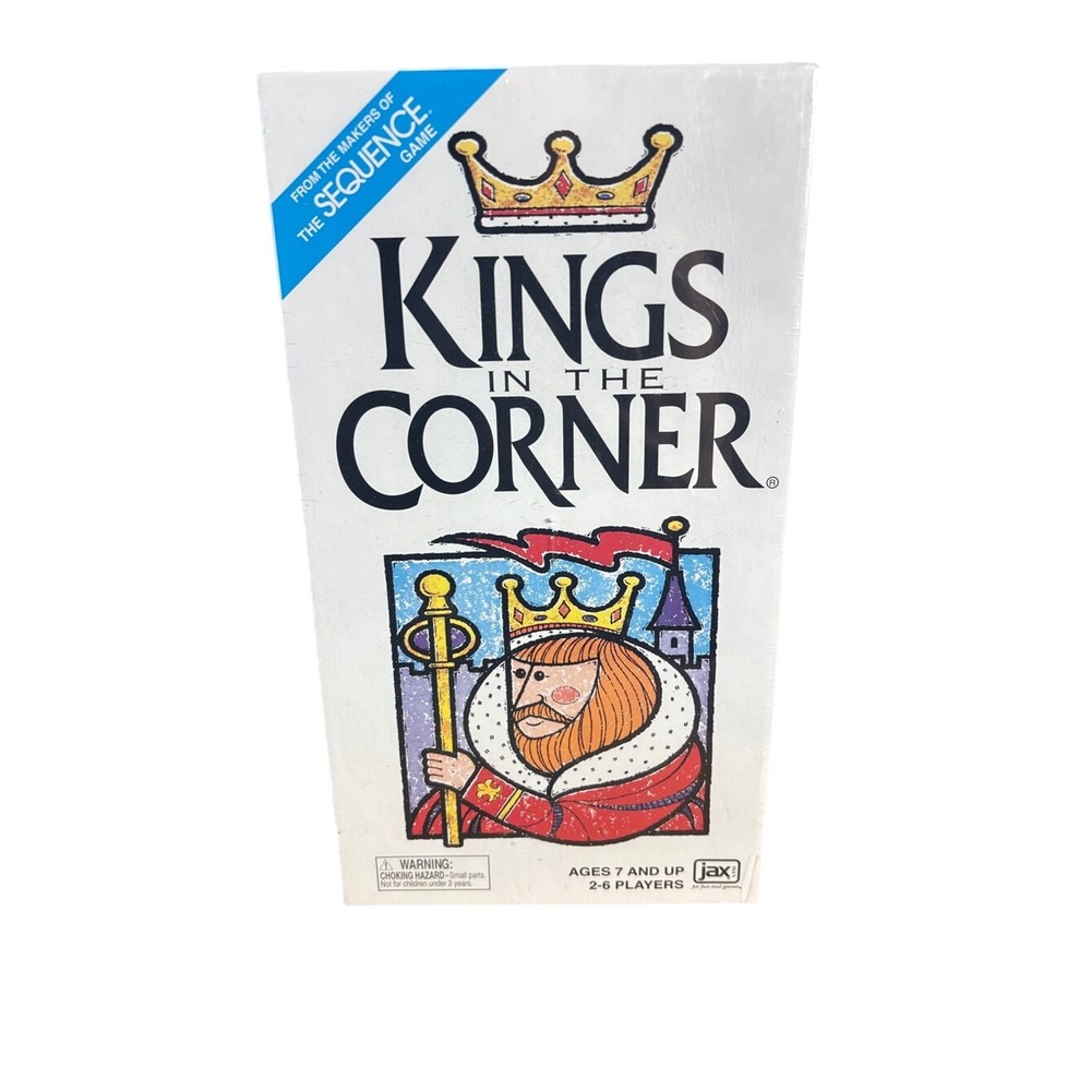 Jax Kings in the Corner Strategy Card Game Complete Game 2-6 Players NIB